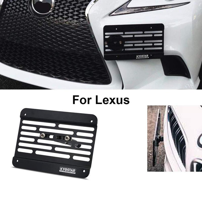 Kyostar Front Bumper Tow Hook License Plate Mount Bracket Holder,No-Drill Modification Tow Eye Holder for Lexus is - Image 2